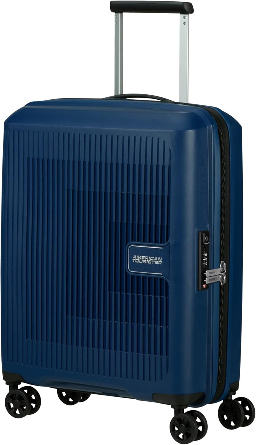 American Tourister Aerostep - Spinner L, Valigia espandibile, 77 cm, 101,5/109 L, Arancione (Bright Orange) - Naty Shop