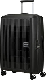 American Tourister Aerostep - Spinner L, Valigia espandibile, 77 cm, 101,5/109 L, Arancione (Arancione brillante) Bagagli e attrezzatura da viaggio Naty Shop Nero (Nero) M (67 Cm - 66,5/72,5 L)