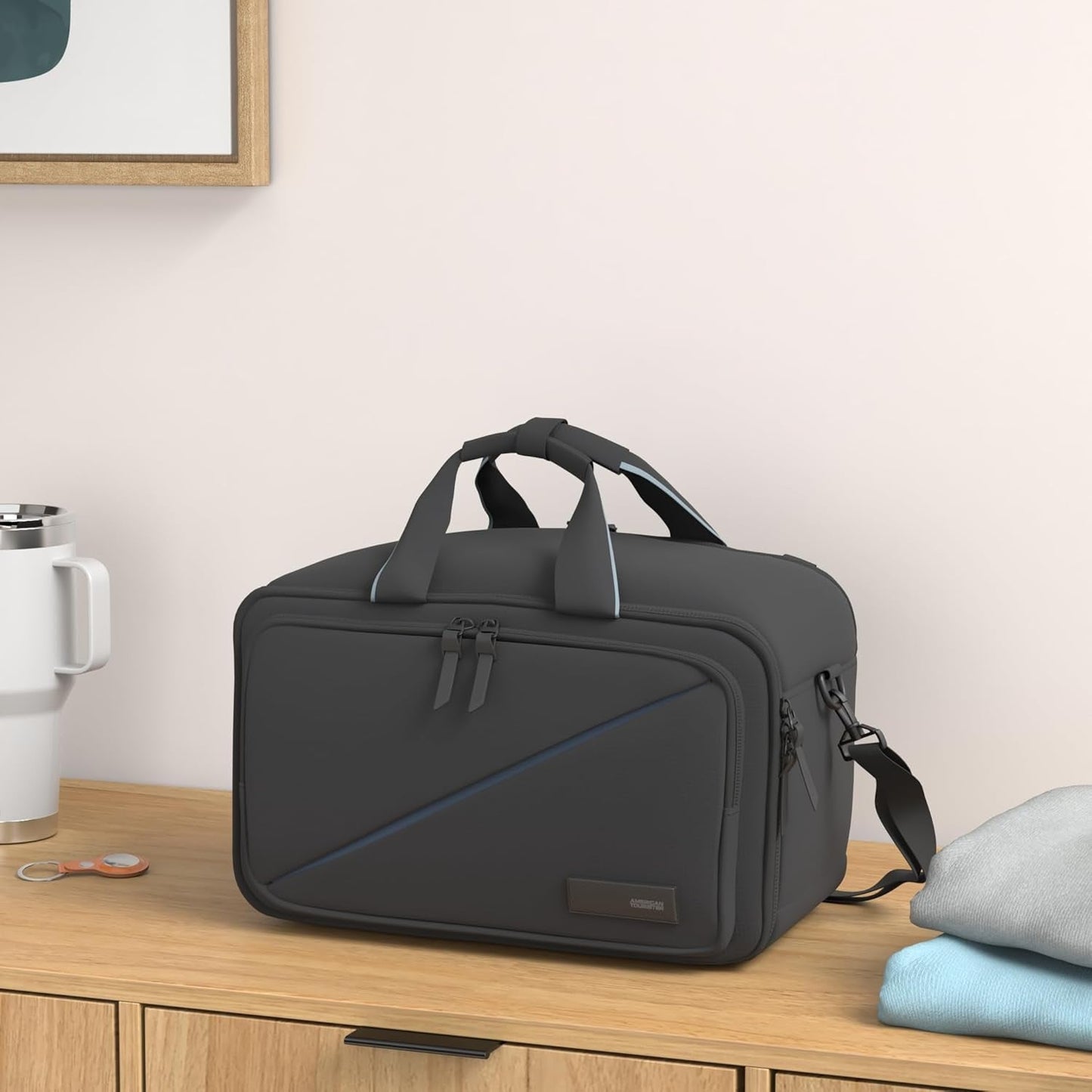American Tourister Take2Cabin - Borsa da viaggio a 3 vie Ryanair, 40 cm, 25 L, Nero (Black) Bagagli e attrezzatura da viaggio Naty Shop