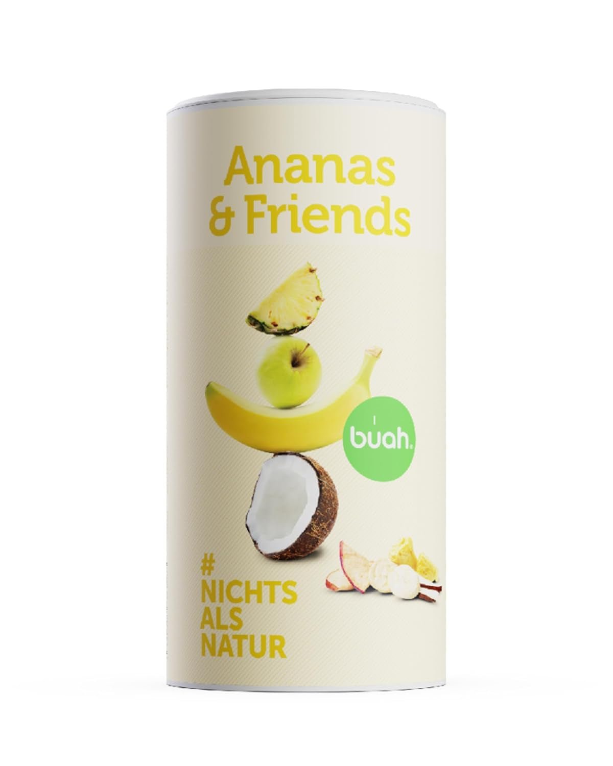 Mix di frutta liofilizzata BUAH® | Ananas, banane, mele e cocco liofilizzati senza zuccheri aggiunti | 100% frutta | Vegani, Senza Glutine, Senza Lattosio (192g) Naty Shop Prodotti Disidratati Titolo predefinito
