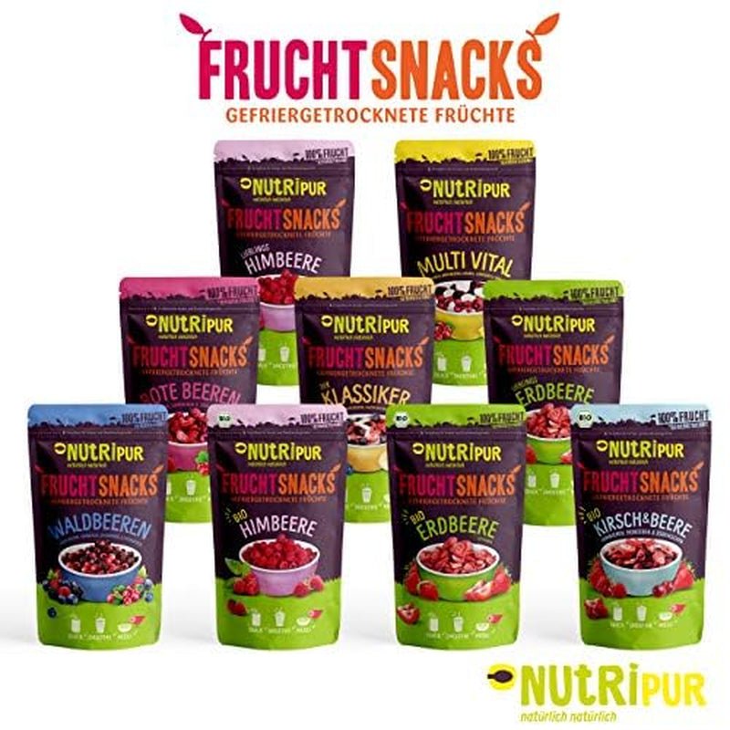Miscela di frutta liofilizzata "Tropic-Mix" 100g I Frutti di bosco e frutta secca I Miscela di cocco, dragon fruit, mango e ananas I NutriPur Prodotti disidratati Naty Shop