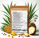 Ananas liofilizzato pezzettoni 125g, Frutta liofilizzata senza additivi pura al 100% - Frutta secca al naturale - Ananas essiccato, frutta secca Foozia Prodotti disidratati Naty Shop