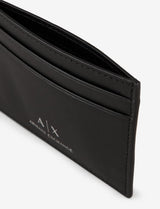 Accessorio da viaggio in pelle liscia con logo da uomo Armani Exchange - Cover porta carte, portafoglio da uomo nero Naty Shop