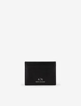 Accessorio da viaggio in pelle liscia con logo da uomo Armani Exchange - Cover porta carte, portafoglio da uomo nero Naty Shop
