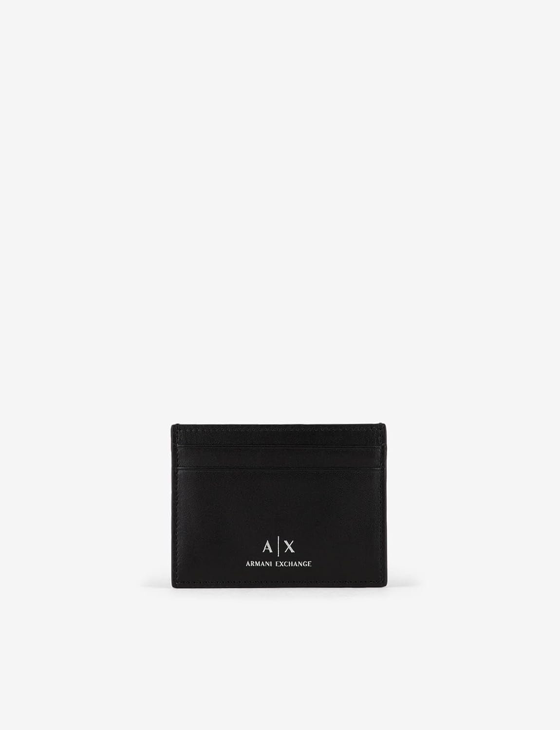 Accessorio da viaggio in pelle liscia con logo da uomo Armani Exchange - Cover porta carte, portafoglio da uomo nero Naty Shop