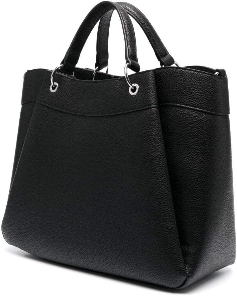 Armani Exchange Essential da Donna, Wave, Logo Stampato Argento Shopping L Borse Donna Naty Shop