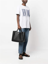 Armani Exchange Essential da Donna, Wave, Logo Stampato Argento Shopping L Borse Donna Naty Shop