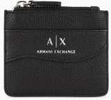 Armani Exchange Borsa piccola da donna con chiusura a scatto, porta carte di credito, accessorio da viaggio, busta nera, Portafoglio da donna Naty Shop Nero Taglia unica