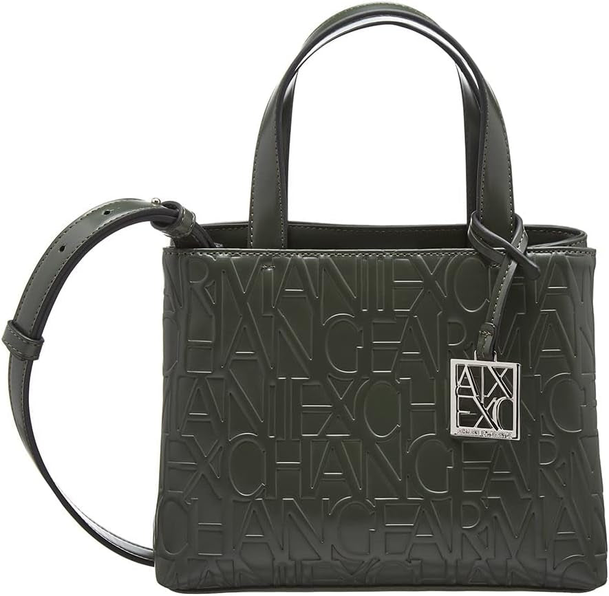 Armani Exchange Borsa da donna Liz piccola aperta per la spesa Donna Naty Shop Verde militare