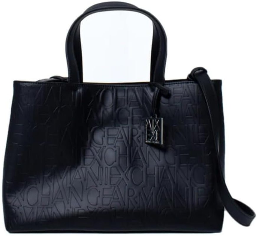 Armani Exchange Borsa a tracolla Liz-Medium Open Shopping Donna Borse Naty Shop Nero