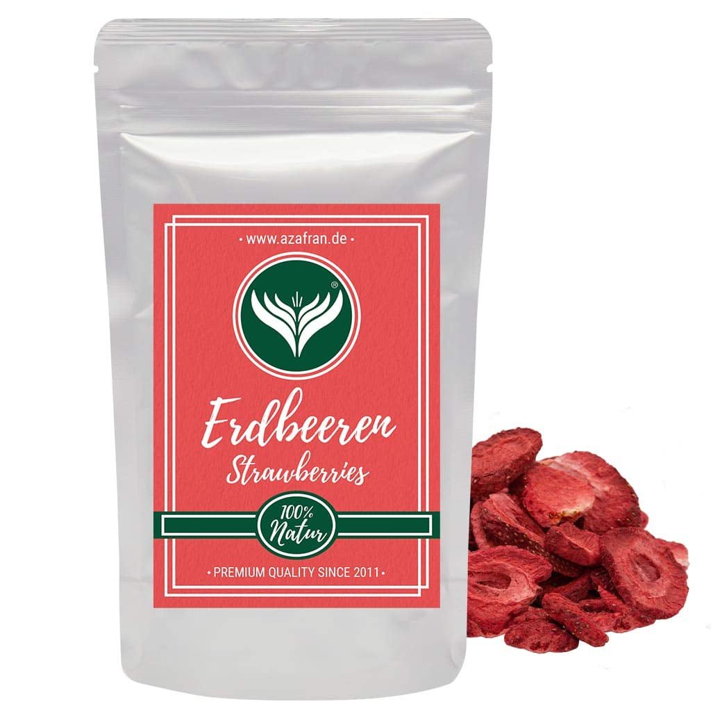 Fragole a fette liofilizzate Azafran, fragole essiccate al naturale a fette 250g Prodotti disidratati Naty Shop Titolo predefinito