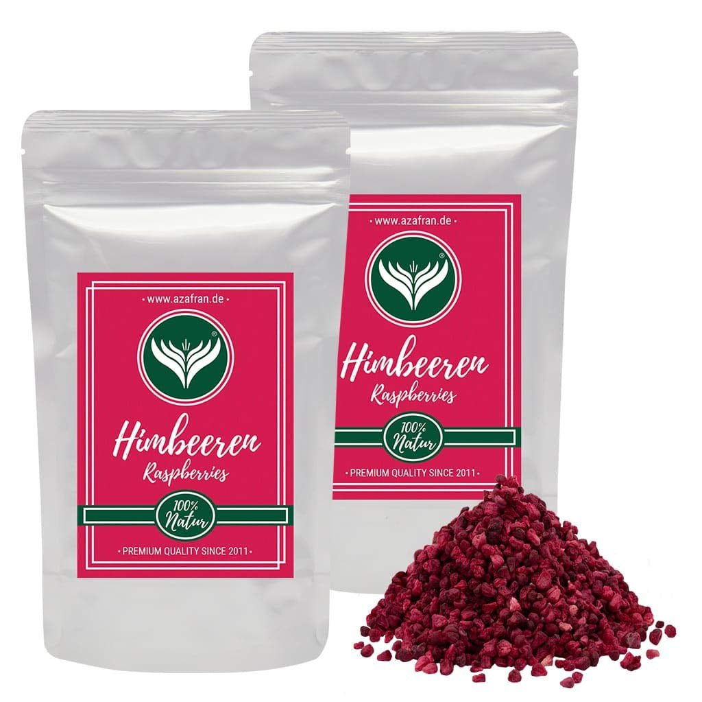 Lampone Azafran - pezzi di lampone liofilizzato 250g Naty Shop prodotti disidratati 500 G (1 confezione)
