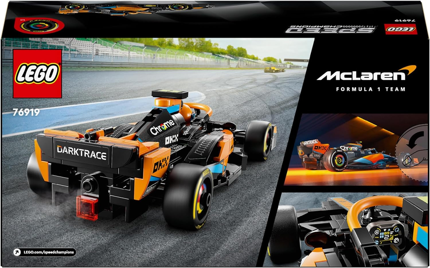 LEGO Speed Champions Mclaren Auto da corsa di Formula 1 2023, Giocattolo per ragazzi e ragazze di 9+ anni che amano giocare in modo indipendente, Modello di veicolo costruibile, Decorazione per la cameretta dei bambini 76919 Set di costruzione Besuche den LEGO-Store