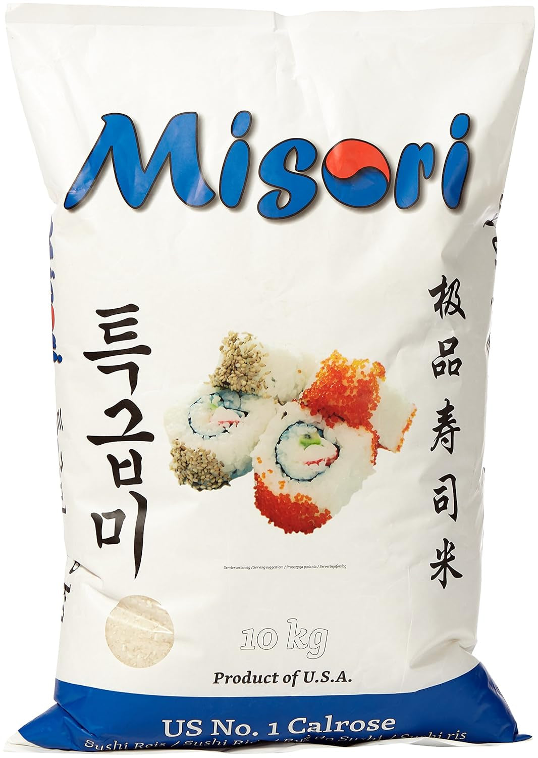 Riso Calrose / Riso per Sushi; Qualità Premium, 1 confezione (1 confezione da 10 kg)