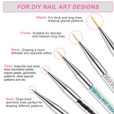 Pinsel per nail art Sularpek, 5 Stück Nageldesign Pinsel, Strumenti per punteggiare Nail Art, Pinsel per nail art, Zum Herstellen Von Nagellack, Punktieren, Feinmalerei, DIY