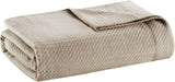 Madison Park 100% cotone egiziano, coperta confortevole e traspirante, stagione di lusso, in maglia premium, leggera, per letto, divano, letto matrimoniale/letto matrimoniale Rose Naty Shop, trapunte e trapunte King Khaki