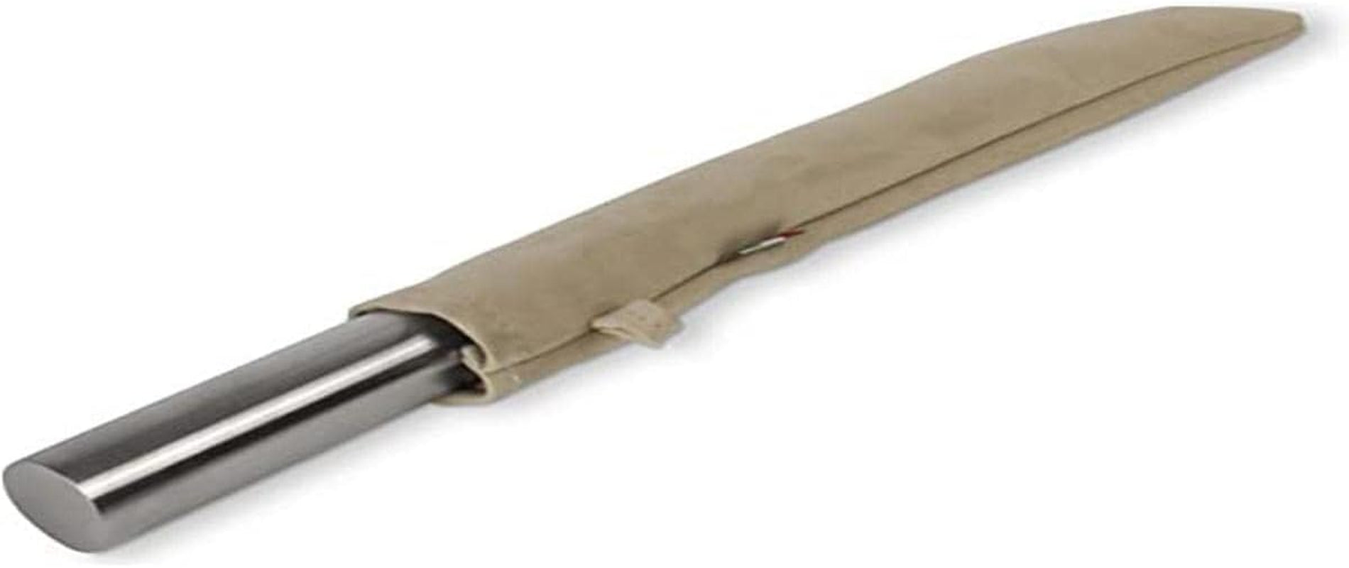 INOXLM Mattarello per pasta per pane, pizza, torta, in acciaio inossidabile (tasca beige)