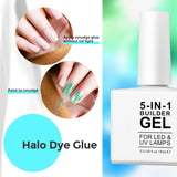 Gel per ricostruzione unghie 5 in 1 da 15 ml, gel per ricostruzione unghie, gel per ricostruzione unghie, smalto per unghie UV/LED, extension, nail art, adesivi, gel per ricostruzione unghie (bianco)