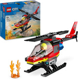 Elicottero dei vigili del fuoco LEGO City, set di giocattoli per elicottero e personaggio del pilota, elicottero dei vigili del fuoco per un'esperienza di gioco fantasiosa, regalo per bambini, ragazzi e ragazze a partire da 5 anni 60411 Set da costruzione Besuche den LEGO-Store Singur