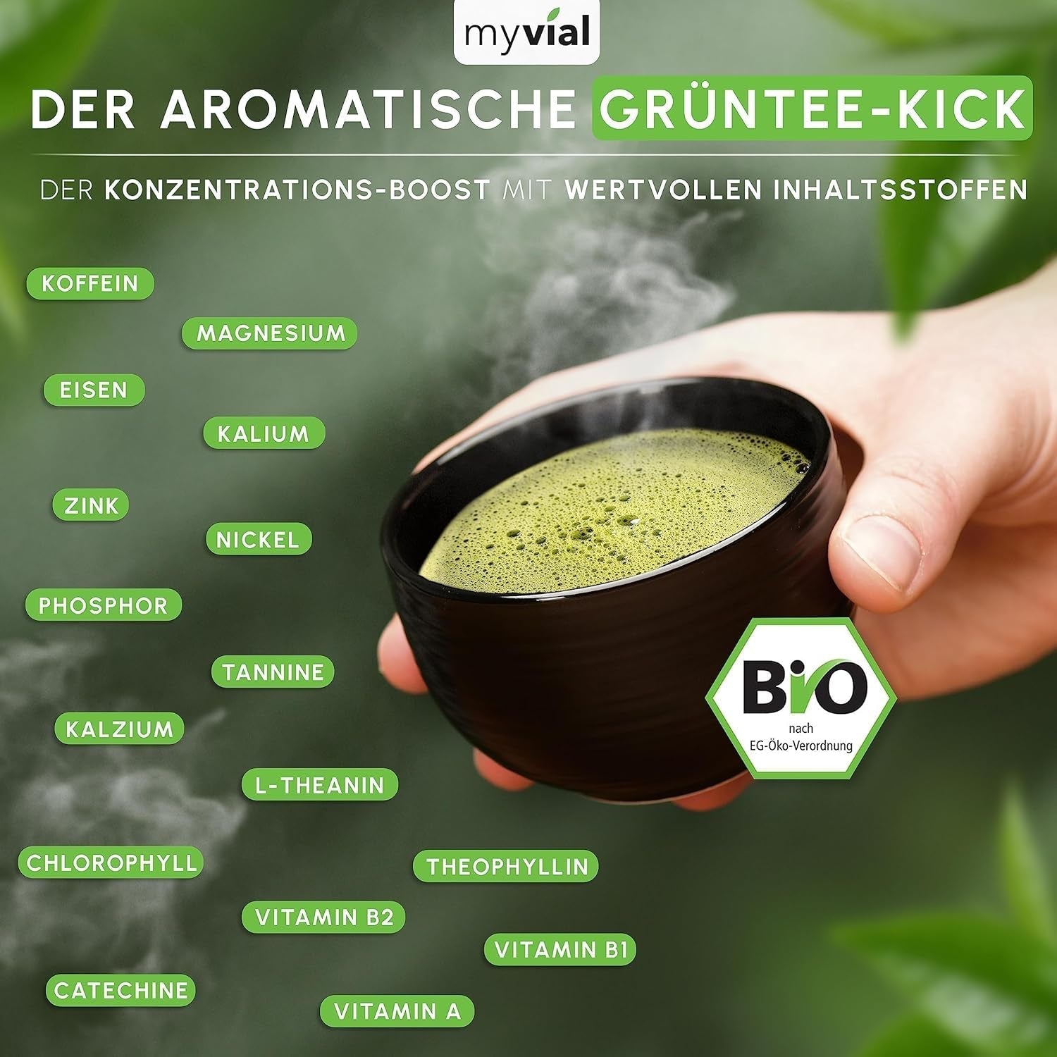 Tè Matcha biologico in polvere premium 100g Tè verde di altissima qualità dal Giappone Kagoshima - Perfetto per frullati Matcha Latte Tè verde giapponese Vegano senza additivi Confezione senza plastica