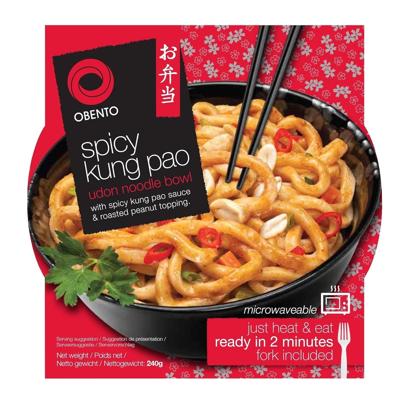 Ciotola Udon in agrodolce, piatto pronto per microonde, 240 g