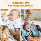 Anello massaggiagengive per bambini Giocattolo sensoriale per 0 3 6 7 8 9 10 12 mesi Giocattolo per la dentizione del bambino per neonati 3 6 12 18 mesi Ragazzi e ragazze Regali di Pasqua per Baby Shower Party Marrone