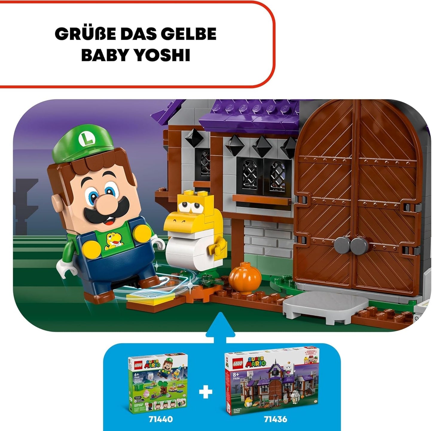 LEGO Super Mario King Buu Huu's Haunted House Kids Casa stregata Nintendo Set da collezione con Baby Yoshi Regalo per ragazzi, ragazze e giocatori di età 8+ 71436 Set da costruzione Besuche den LEGO-Store