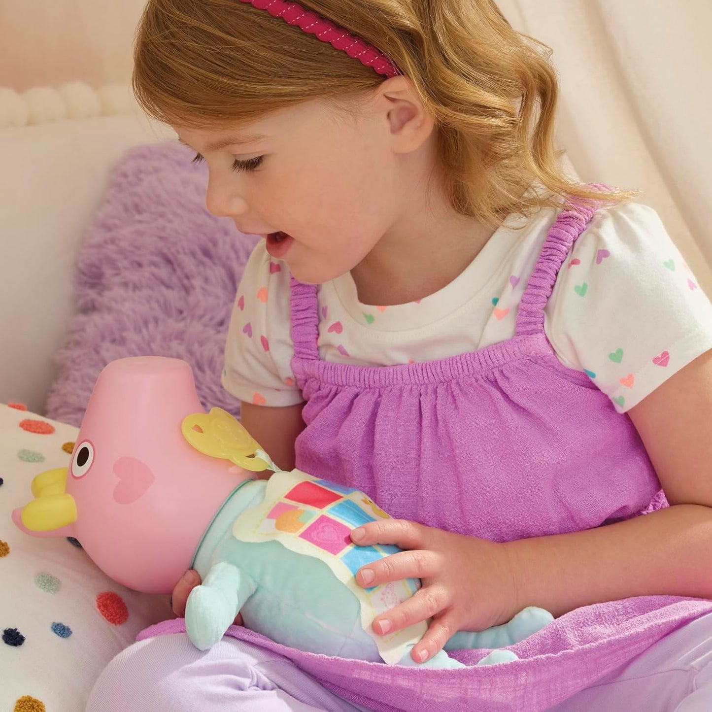 Peppa Pig bambola interattiva Evie da 28 cm con 20 suoni e molte funzioni, set di giocattoli per bambini dai 3 anni in su