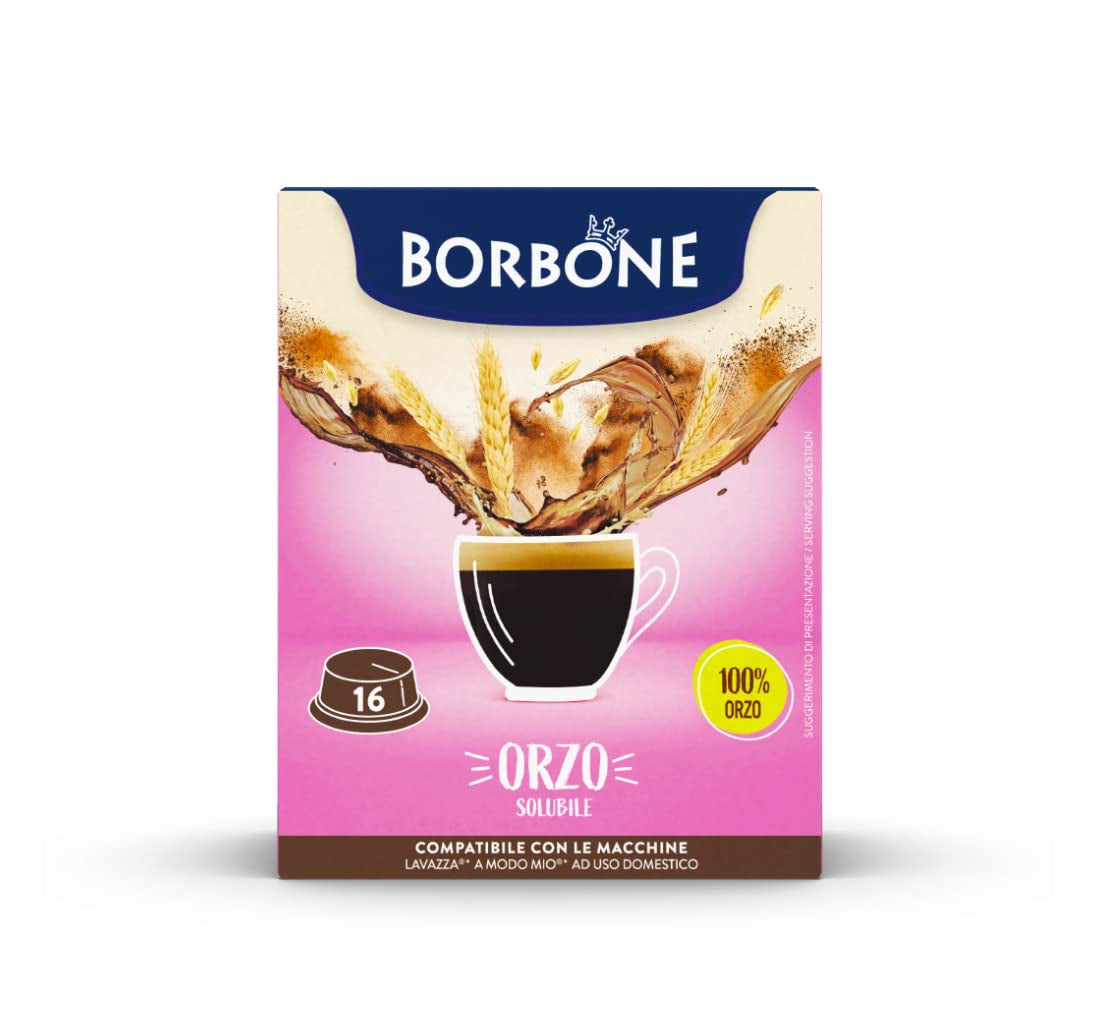 Caffè Borbone Malzkaffee - 96 Kapseln (6 Packungen mit 16 Stück) - Compatibile con Lavazza A Modo Mio Haushalts-Espressomaschinen