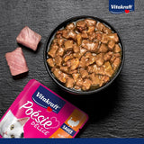 Vitakraft Poésie Délice, cibo umido per gatti, cibo per gatti in salsa, con tacchino, confezione sfusa, senza zuccheri o cereali aggiunti (23 x 85 g)