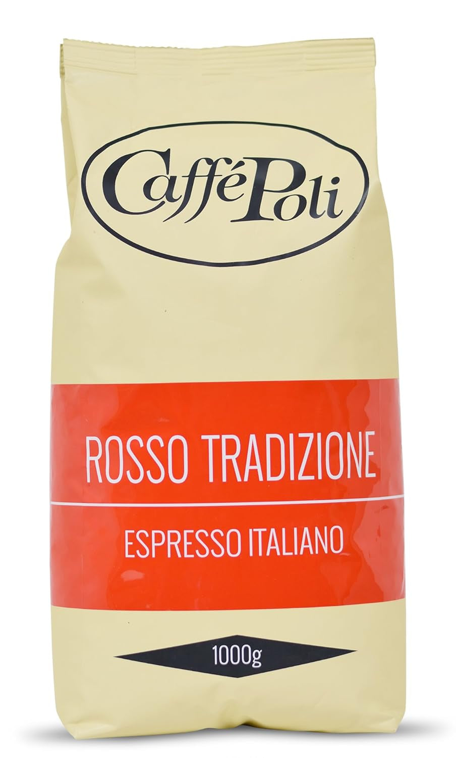 Caffè Poli Rosso | Espresso Tradizionale | Italian Espressobohnen | Ideale per Kaffeevollautomaten, Siebträger und Espressomashinen | 1x1kg