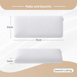 EGO HOME Cuscino Memory Foam Morbido Cuscino ergonomico per chi dorme sulla schiena Cuscino per il supporto del collo per chi dorme sul fianco Con fodera traspirante e lavabile, Certificato Oeko-Tex, Cuscino per il collo 75X35Cm Perne standard Naty Shop
