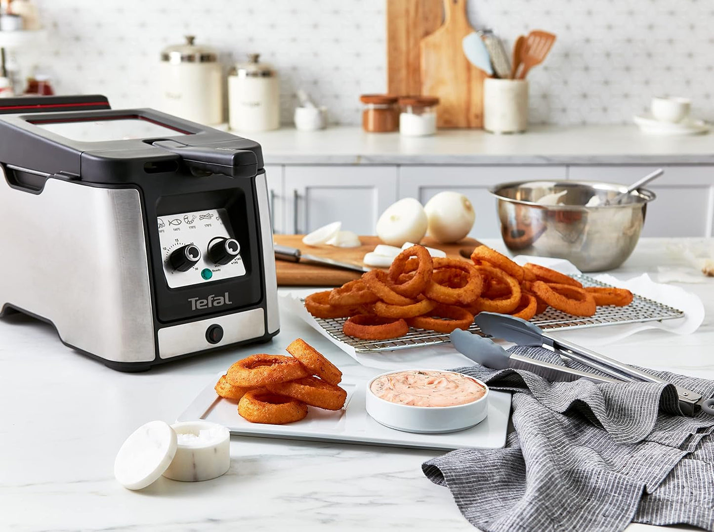 Friggitrice Tefal FR600D Clear Duo, frigge con meno fumo e odori, capacità 1,2 kg, termostato, timer, ampia finestra di visualizzazione senza nebbia Elettrodomestici Naty Shop