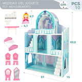 Colorbaby WOOMAX 49314 - Lucchetto in legno 37 X 15 X 53,5 Cm +3A Case delle bambole Naty Shop