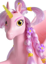 Simba 109480092 - Mia and Me Unicorn Kyara, con ali mobili, fermagli per capelli e spazzola per acconciare, 20 cm, dai 3 anni in su, rosa
