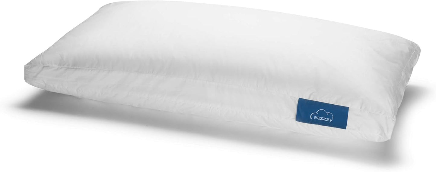 Cuscino Genius, cotone, eazzzy 40x80 cm - cuscino ortopedico per un sonno ristoratore, in fibra di latte con aloe vera - adatto per chi soffre di allergie, con supporto, cuscino per il collo certificato Oeko-TEX, bianco, A19202