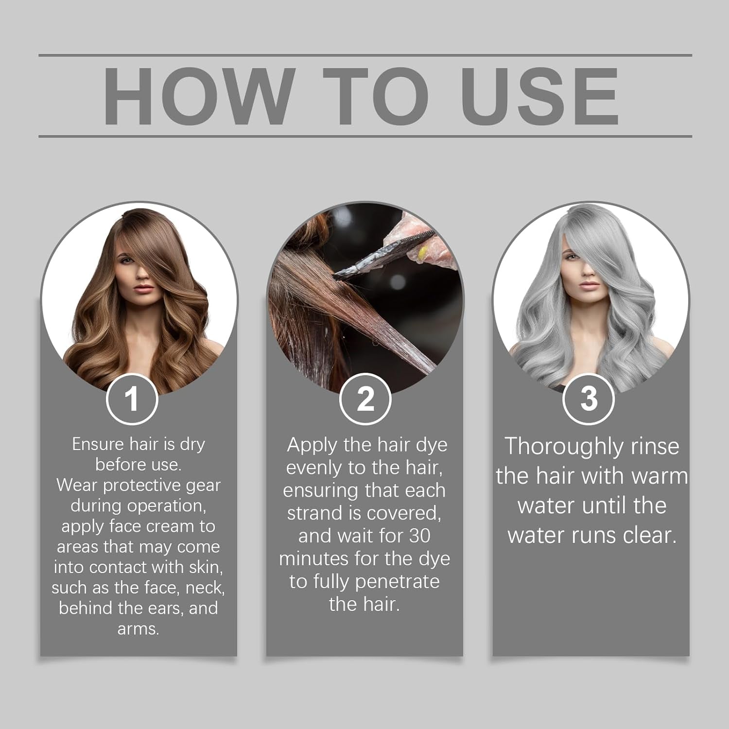 Tintura Per Capelli Argento Grigio Argento Crema Colorante Naturale Per Capelli Crema Colorante Temporanea Per Capelli Crema Colorante Per Capelli Grigia Tintura Per Capelli Argento Semipermanente Per Tutti I Tipi Di Capelli 2 Pezzi Naty Shop Tinture Per Capelli