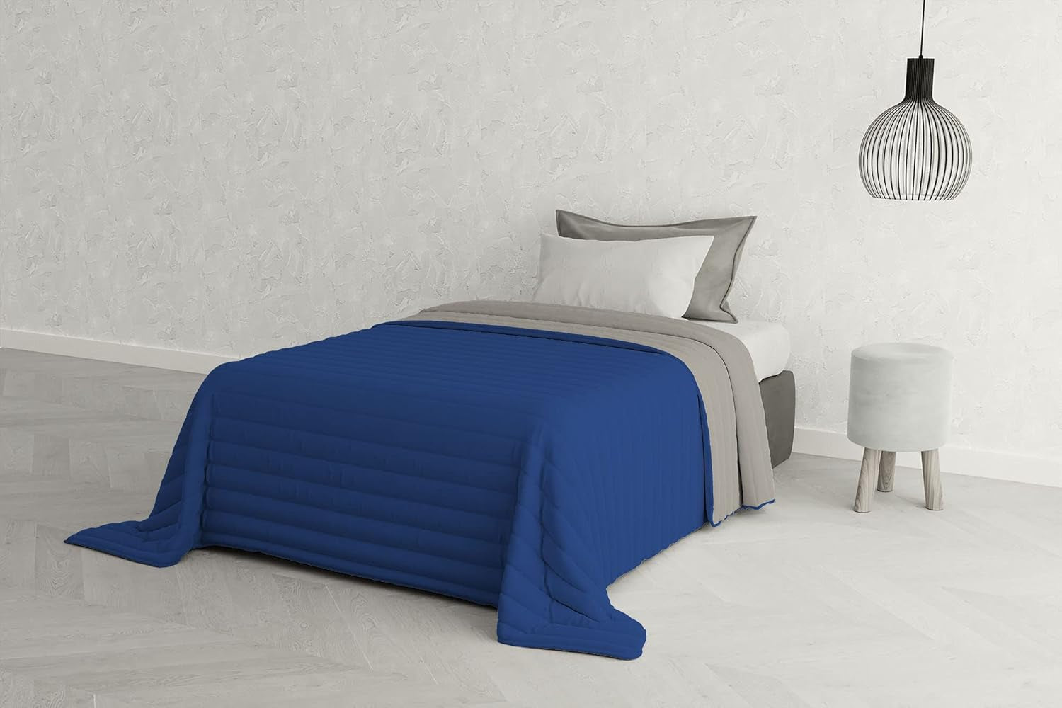 Biancheria da letto italiana Estivo letto singolo, lino, Acqua, 170 X 270 Cm