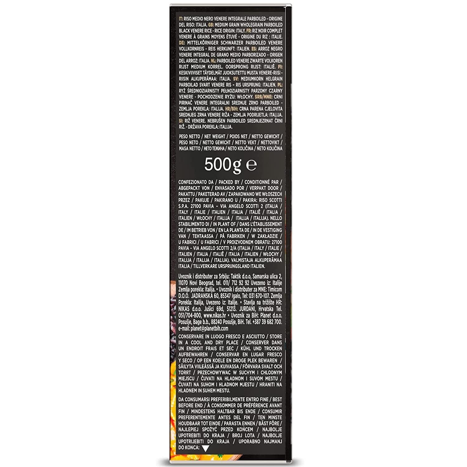 Scotti Riso Integrale Nero Riso Nero Venere 500 g
