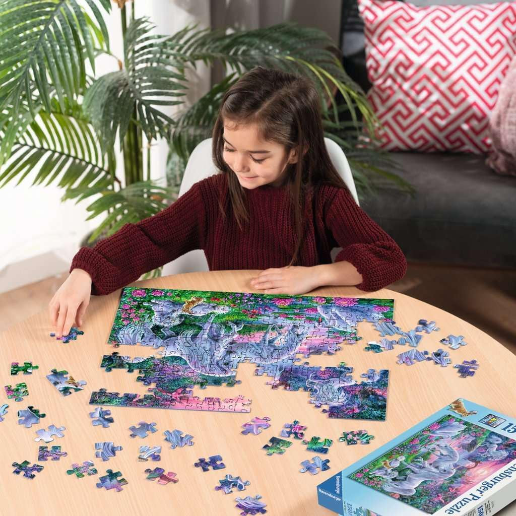 Puzzle per bambini Ravensburger - 10021 Einhörörner Im Abendrot - Puzzle fantasy per bambini dai 7 anni, con 150 pezzi in formato XXL Puzzle Naty Shop