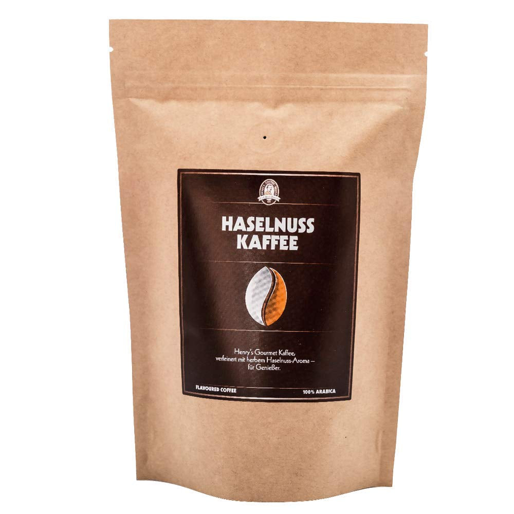 Henry's Hazelnut Coffee 1000g - Raffinato caffè gourmet dai sapori più raffinati - tostato artigianalmente - chicchi di caffè premium