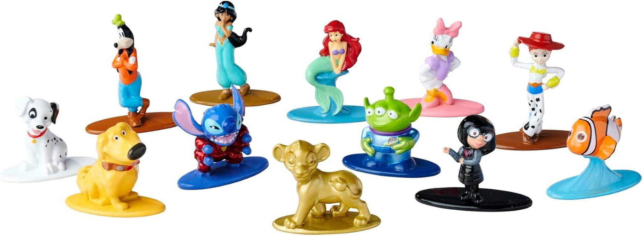 Jada Toys Disney Figure (1X Mystery Figure in Blind Pack) - 1 figura da collezione a sorpresa da 12 personaggi Disney, figura in nano metallo (4 cm) per bambini e fan dai 3 anni in su, serie 2, action figure nere Naty Shop