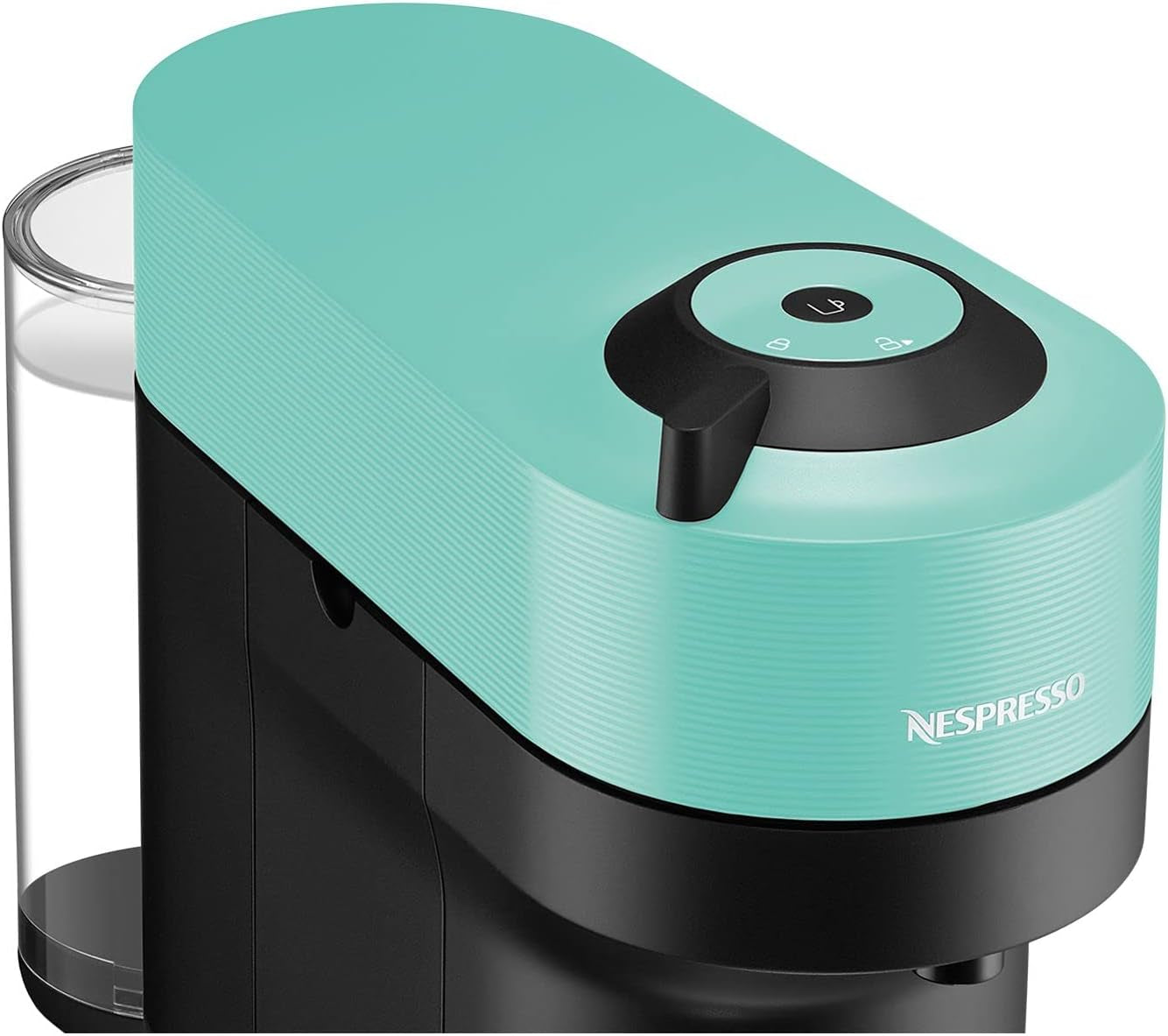 Macchina per caffè espresso con capsule Nespresso Krups Vertuo Pop, capacità: 560 ml, riconoscimento automatico delle capsule, sistema one-touch, 4 dimensioni di tazza, tempo di riscaldamento ridotto, sostenibile, Aqua Mint, XN9204