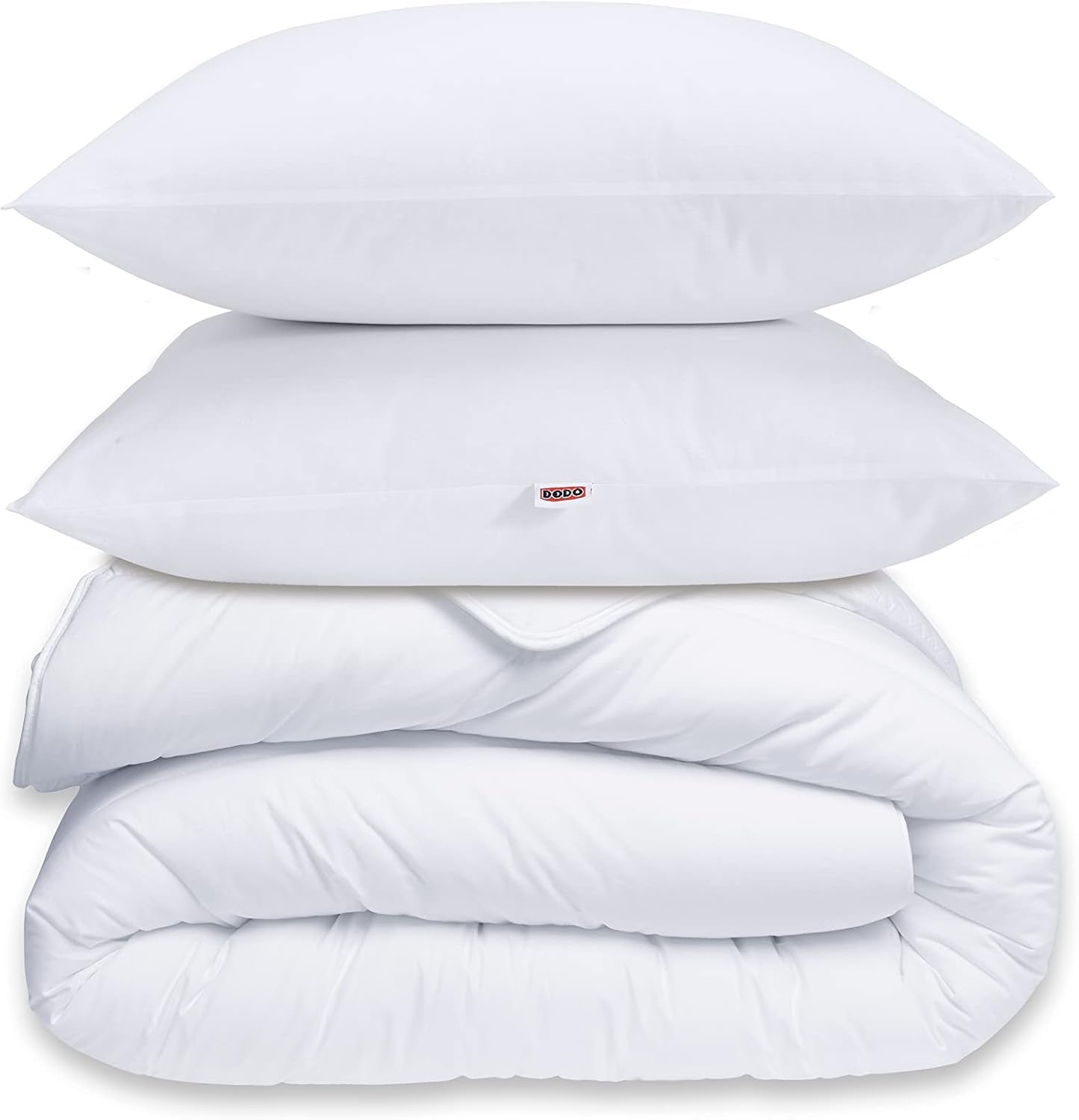30519 220/240 Copripiumino e 2 cuscini Poliestere/Cotone Bianco 220 X 240 Cm Piumini e Trapunte Naty Shop