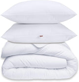 30519 220/240 Copripiumino e 2 cuscini Poliestere/Cotone Bianco 220 X 240 Cm Piumini e Trapunte Naty Shop