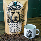 CAFFÈ SEEBÄR - Caffè in grani extra forti - 500 g - Bassa acidità e aroma intenso - Grani interi per macchine da caffè completamente automatiche, espresso e French press - Alto contenuto di caffeina e bassa acidità