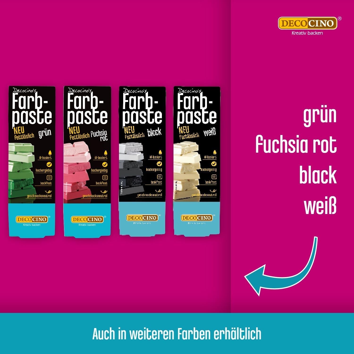 DECOCINO Pasta colorante liposolubile gialla - 15 g - Colorante alimentare a base di olio, ideale per colorare cioccolato, crema al burro, fondente o pasta per biscotti