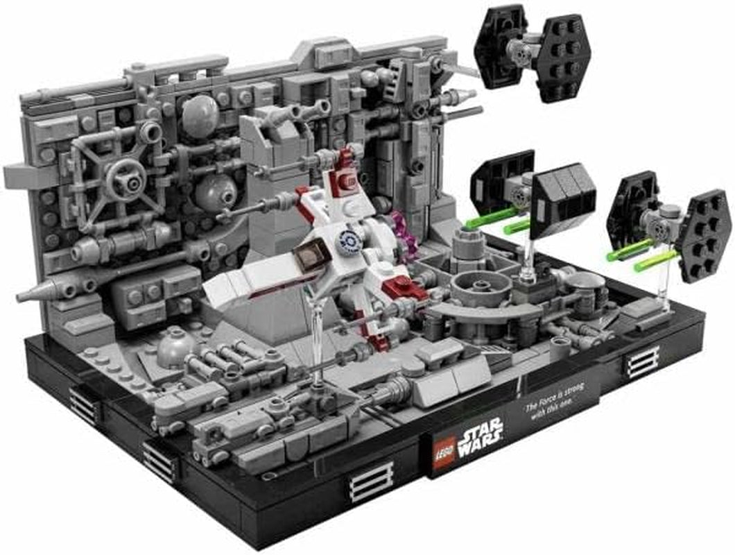 LEGO Star Wars 75329 Set diorama della corsa alla trincea della Morte Nera, kit modello X-Wing per adulti di Luke Skywalker, gadget per i fan di Una nuova speranza, decorazione della stanza, set da costruzione regalo Besuche den LEGO-Store