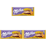 Milka Mmax Cioccolato e Biscotti – Cioccolato al latte alpino con ripieno di crema al latte e pezzi croccanti di biscotti – 300g