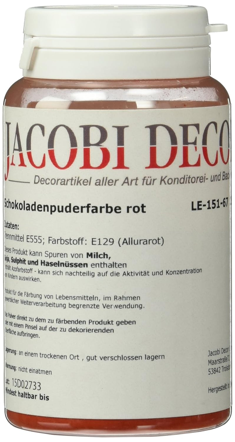 Cake Company Colorante rosso in polvere liposolubile (1 x 25 g) | Ideale per colorare gli alimenti Effetto metallizzato